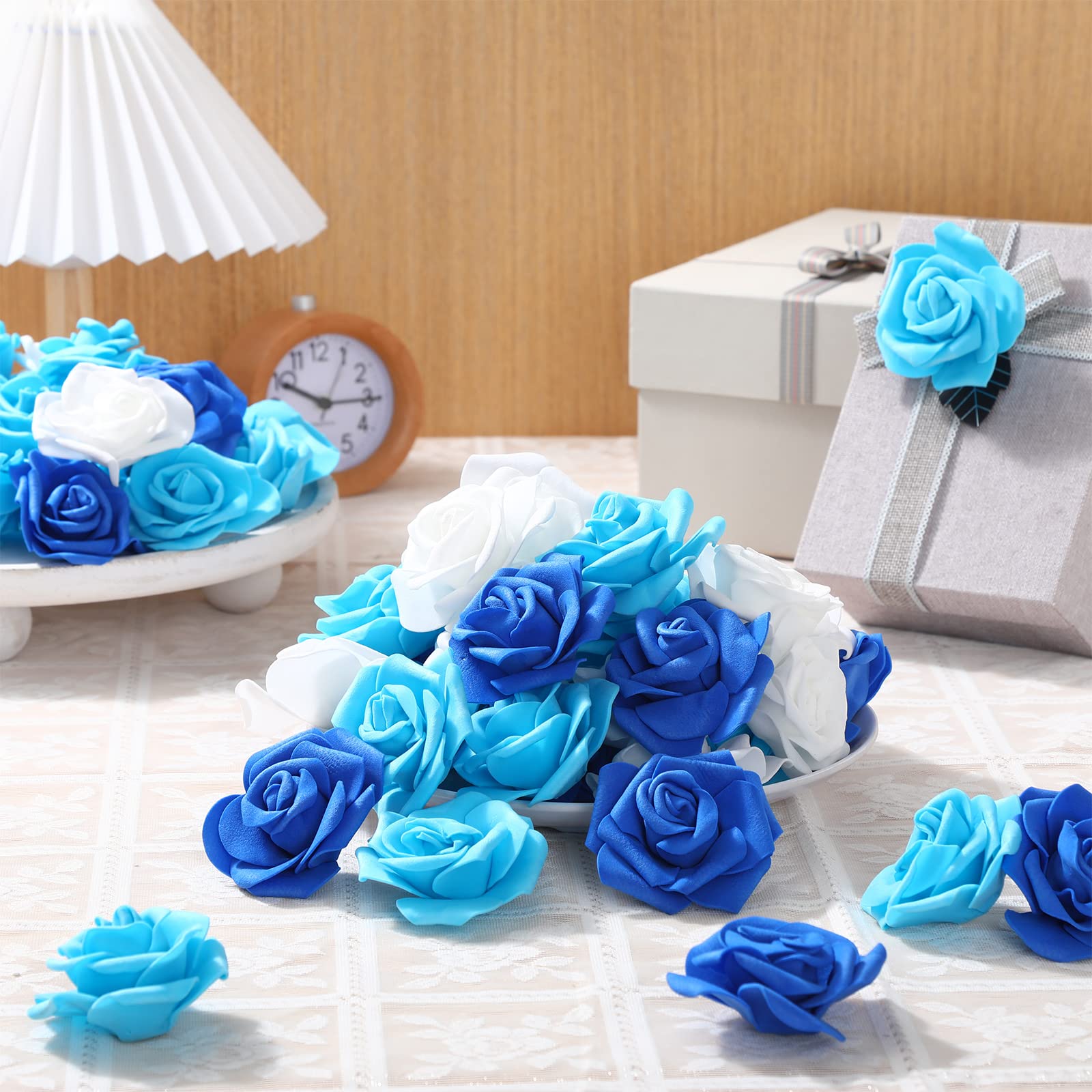 Buy Geosar 200 Pcs Artificial Rose Flower Heads Bulk Fake Foam